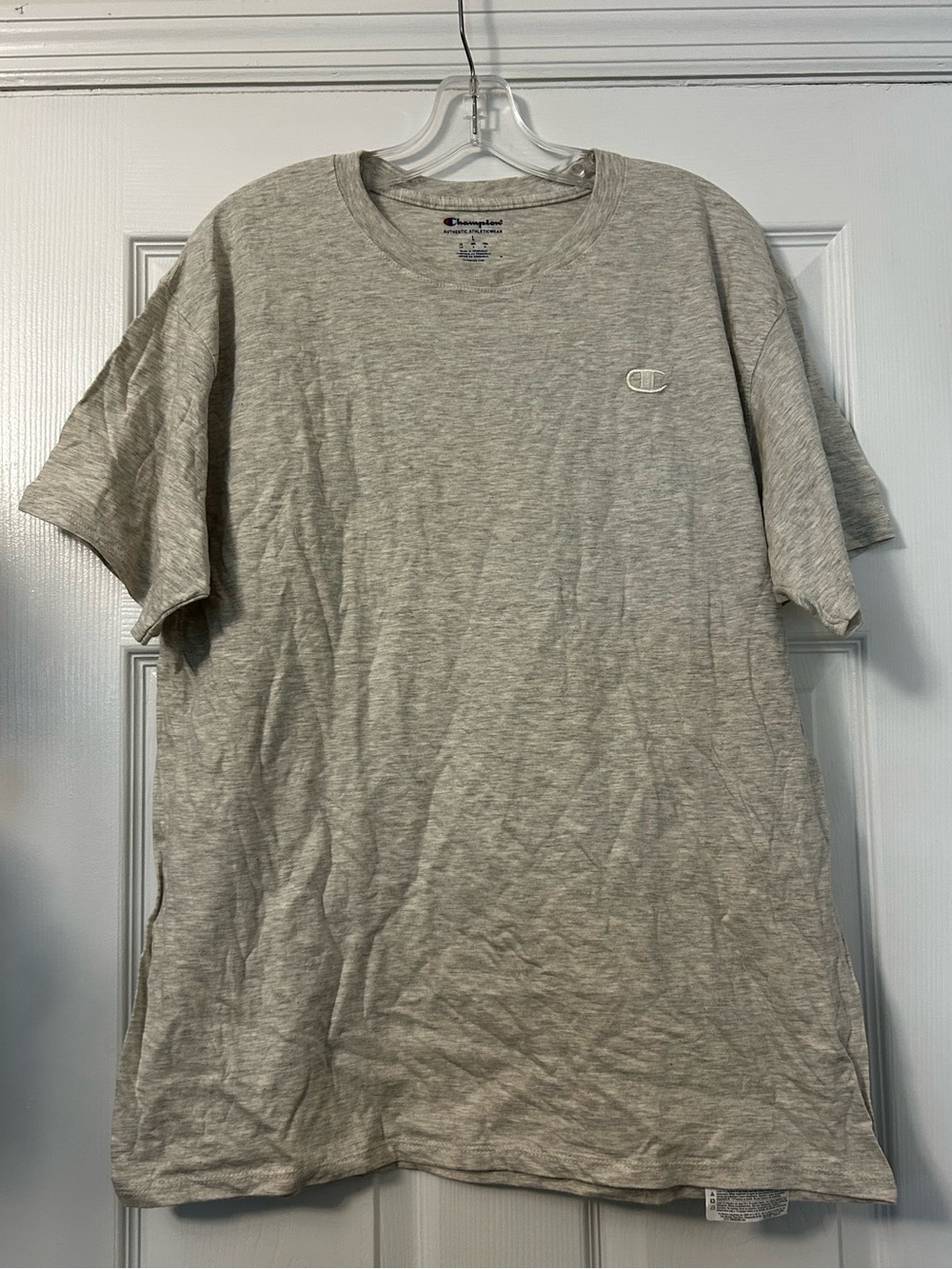 Light Gray/Off-White Short Sleeve Champion Tee
